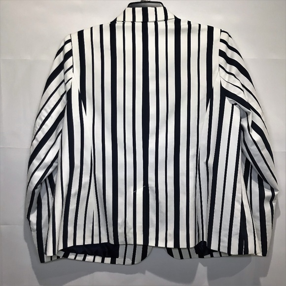 (SOLD)Lane Bryant Navy & White Career Blazer 18 - Picture 2 of 8